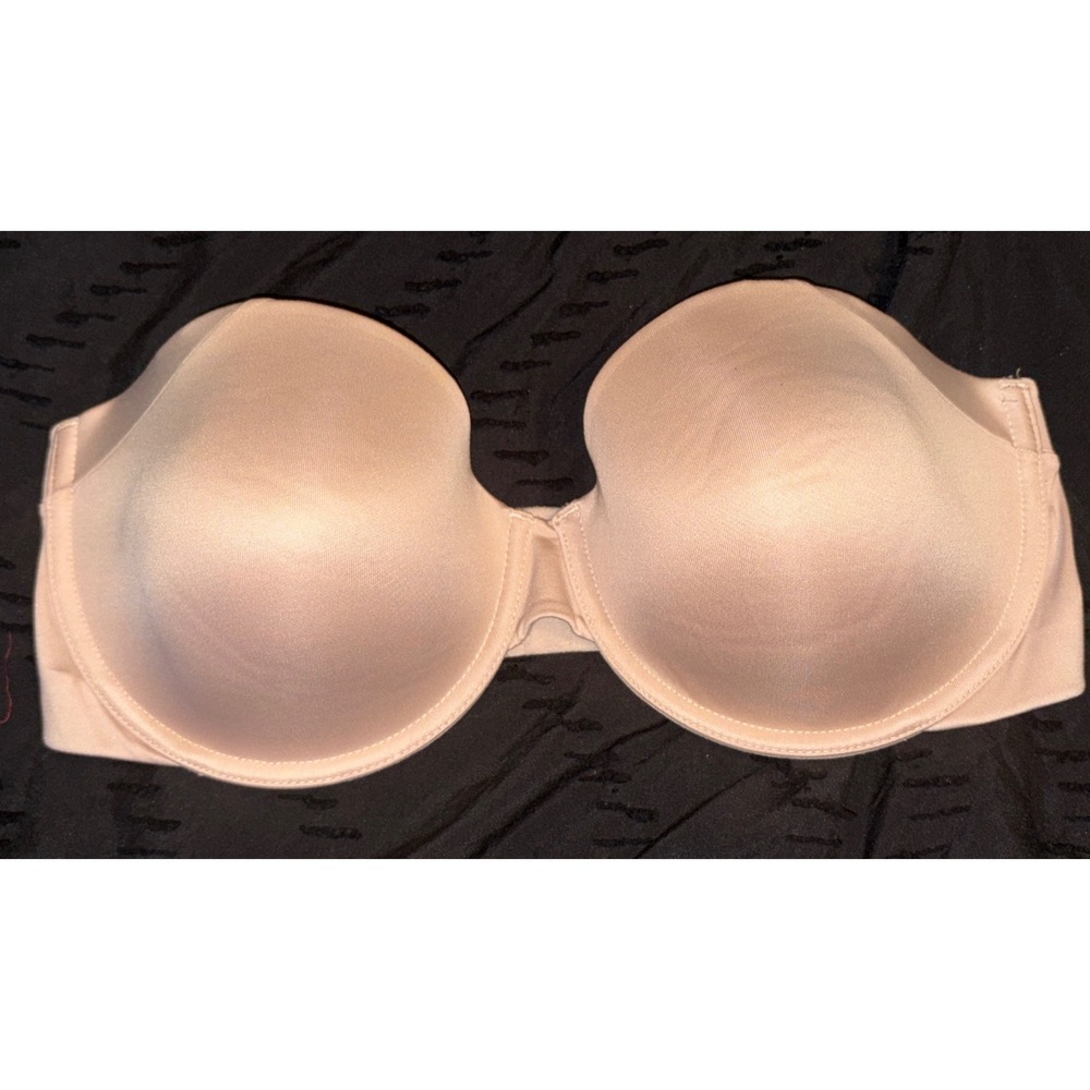 Maidenform Beige Side Smoothing Strapless Underwire Bra, Size 36D